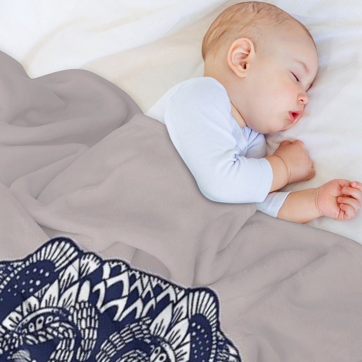 Mandala of Pug Wrinkle-free Throw Blanket