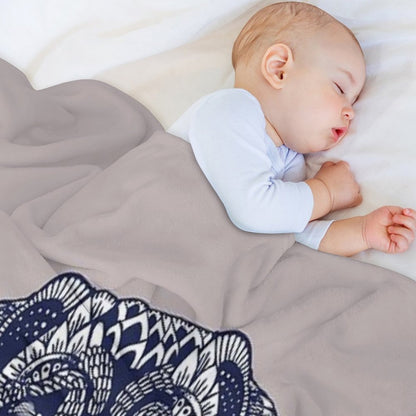 Mandala of Pug Wrinkle-free Throw Blanket