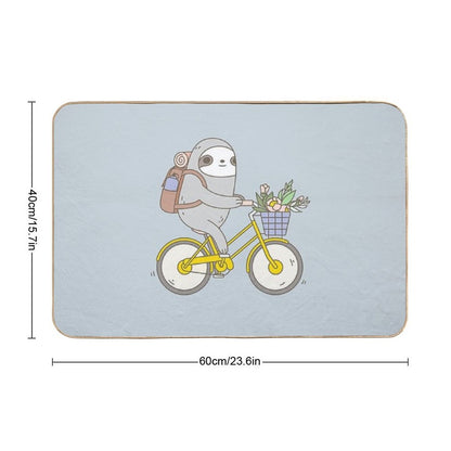 Biking Sloth  Anti-Trip Bath Mat