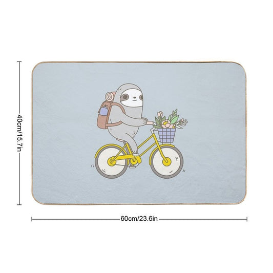 Biking Sloth  Anti-Trip Bath Mat