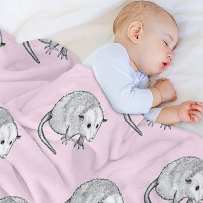 Little Opossum Anti-pilling Throw Blanket
