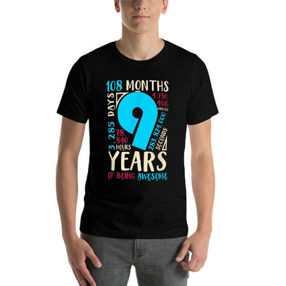 9th Birthday Gifts Son Daughter Nine 9 Years Old  Moisture-wicking T-Shirt