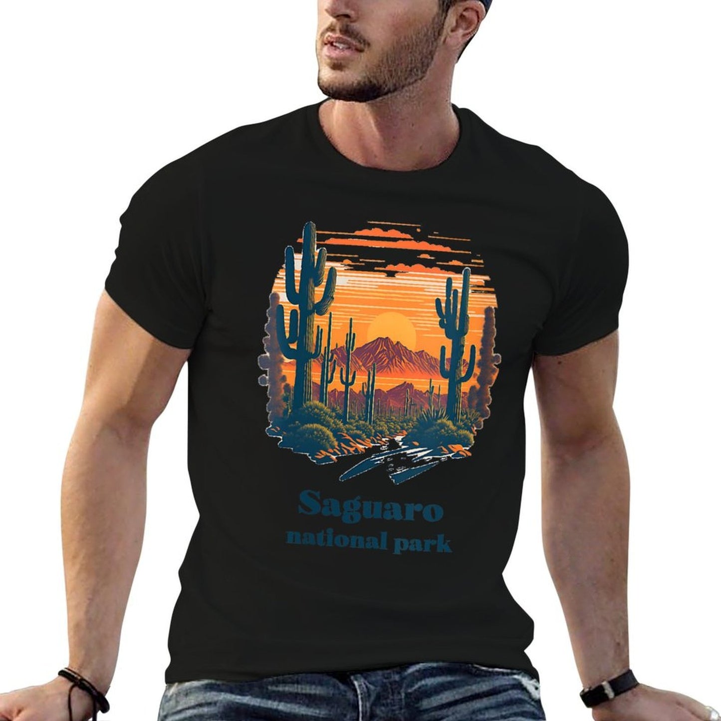 Womens Saguaro National Park Arizona Landscape Style  Relaxed-fit T-Shirt