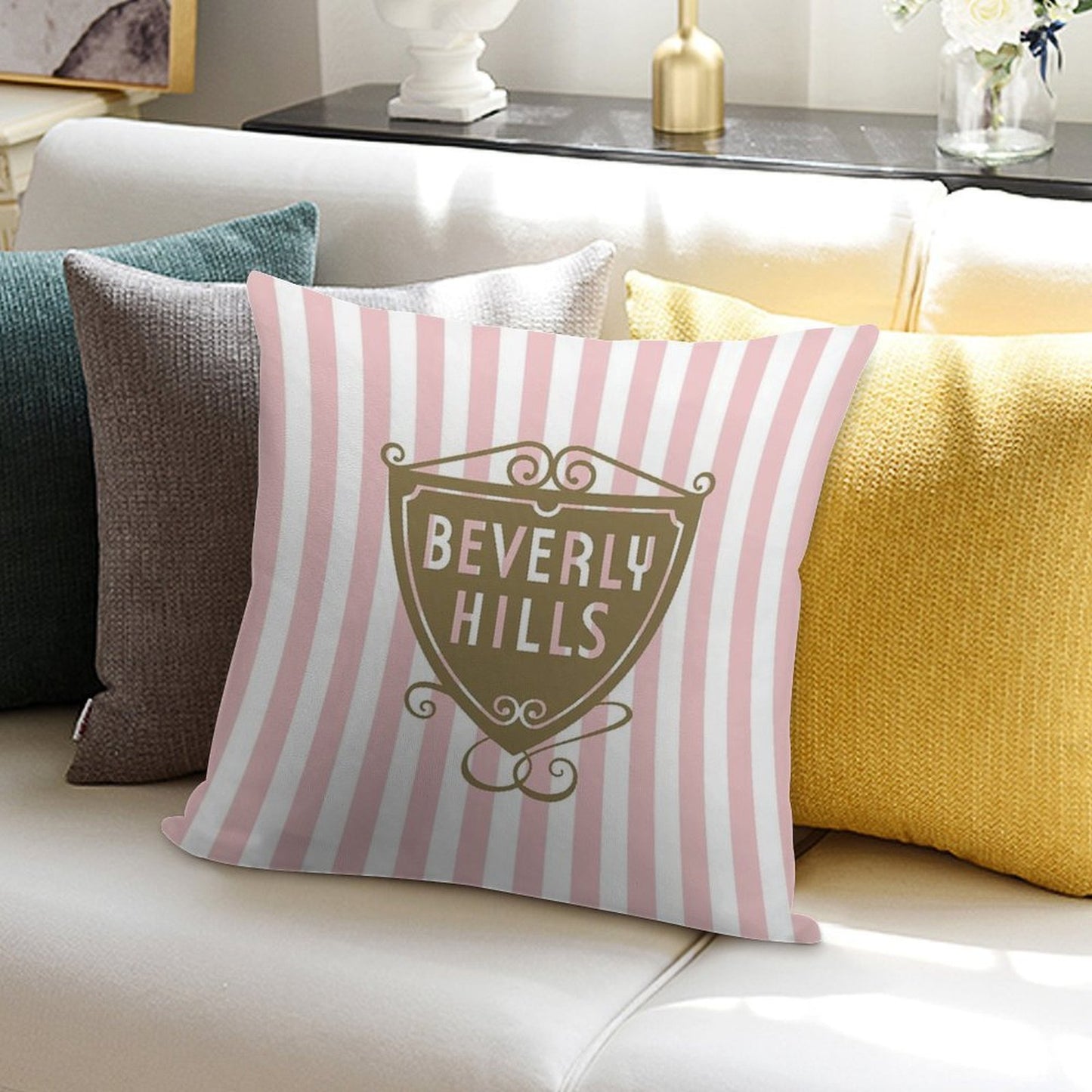 Beverly Hills Shield Soft Style Accent Throw Pillow