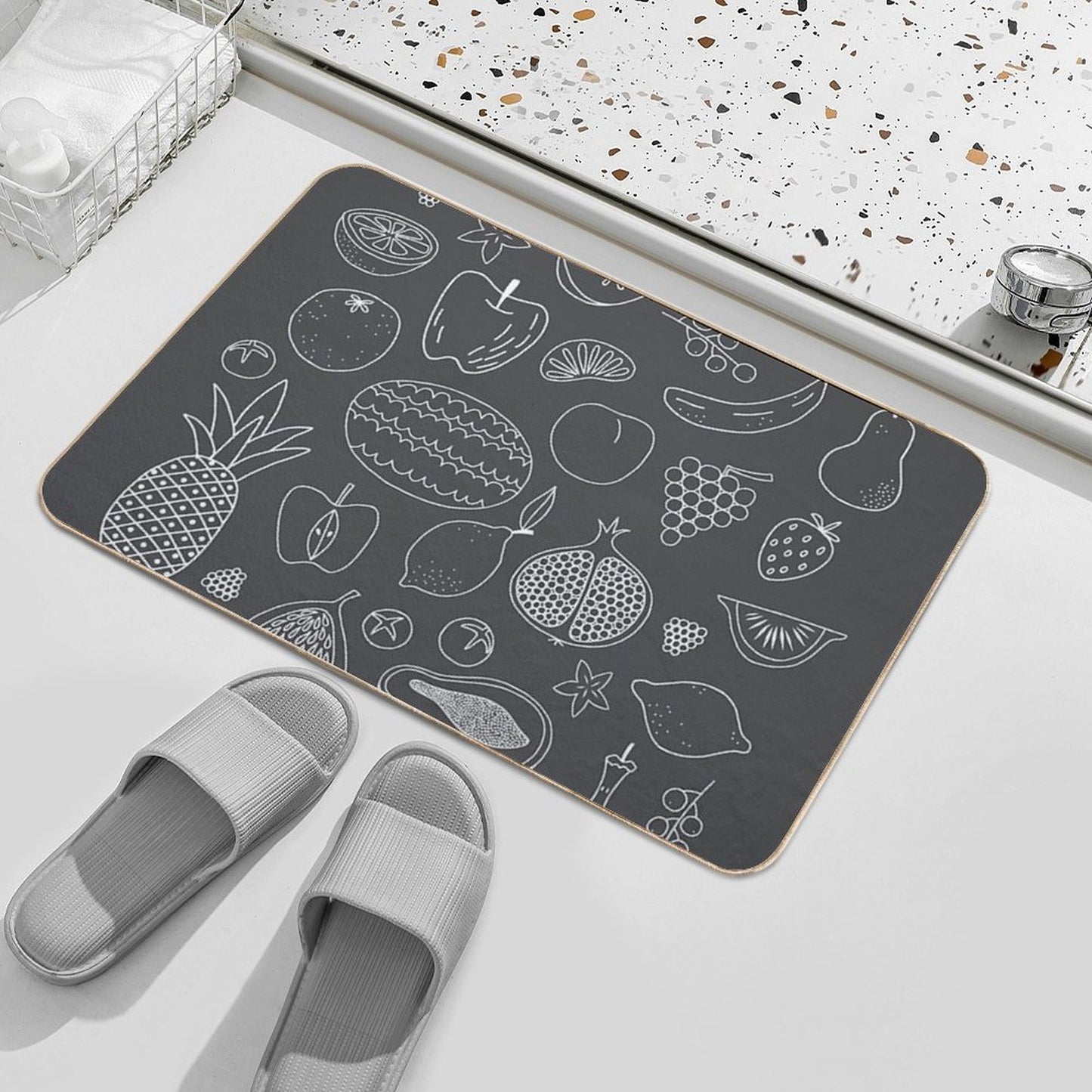 Fruity Drawings  Anti-Trip Bath Mat