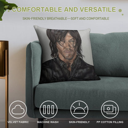 Daryl Dixon Soft Home Decor Throw Pillow