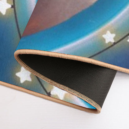 Alien Baby Reaching for Stars  Pet-Safe Bath Mat