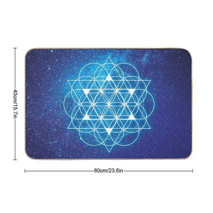 Sacred Geometry  Dirt-Trapping Bath Mat