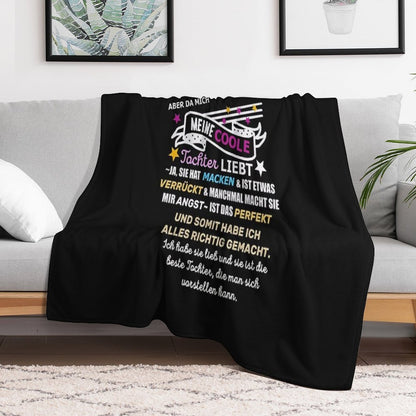 Not A Perfect Mom Daughter Saying Travel-friendly Throw Blanket