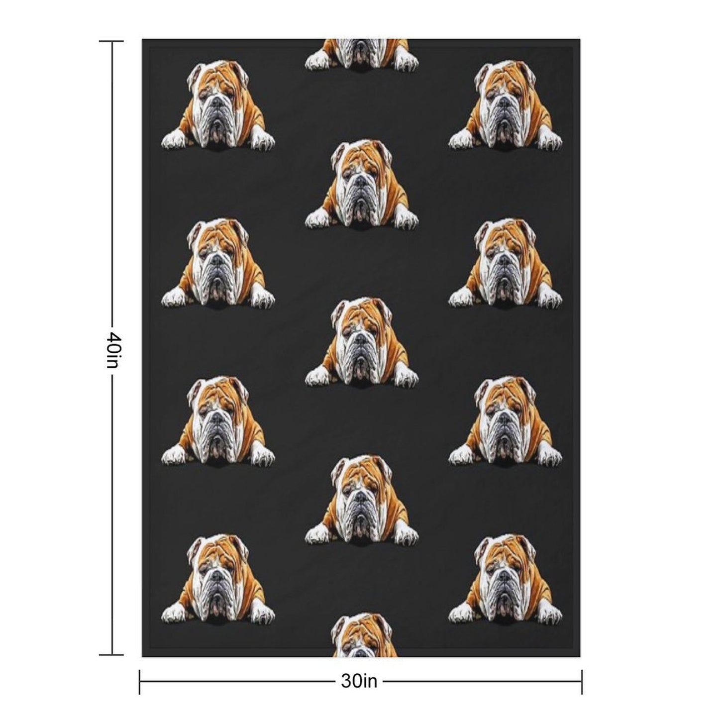 Bulldog Chill Pose - English Bulldog All-season Throw Blanket