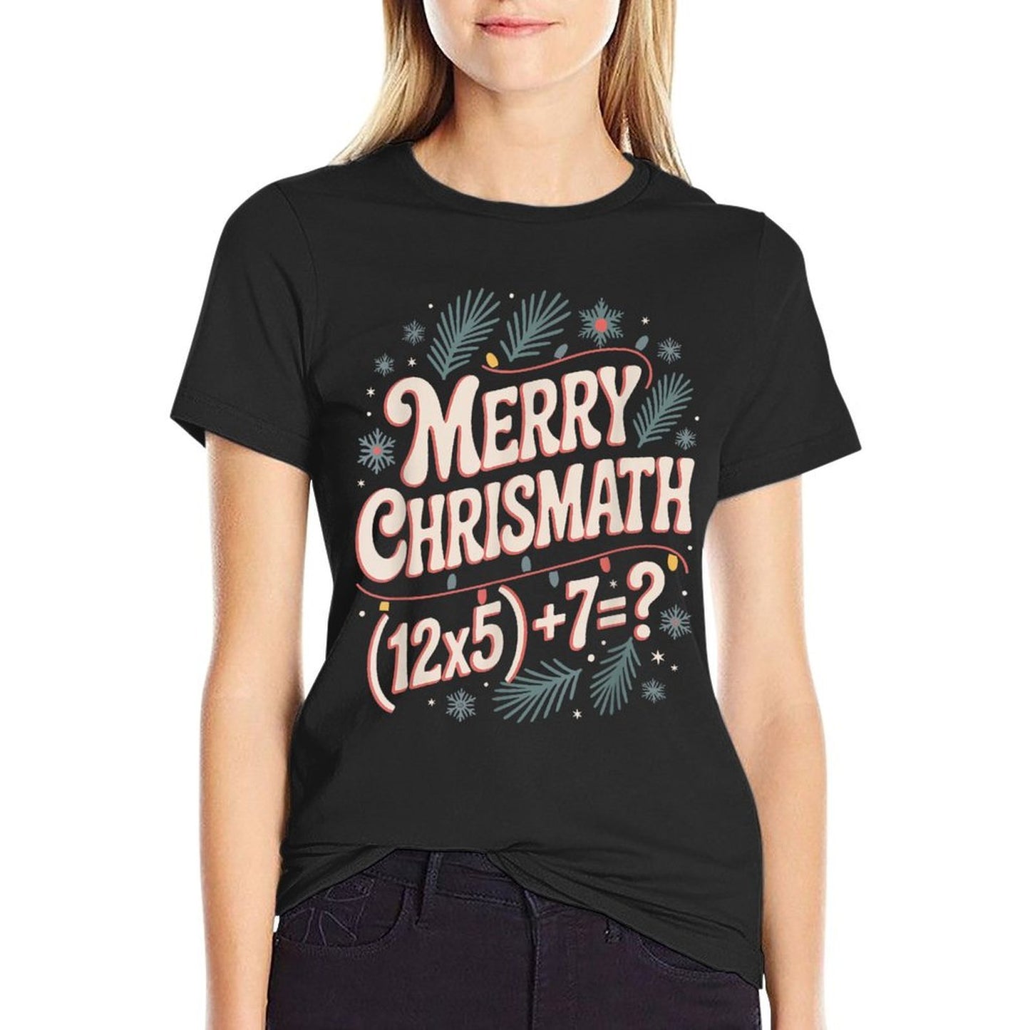 Merry Christmath Math Christmas Xmas Holiday Number 67  Durable T-Shirt