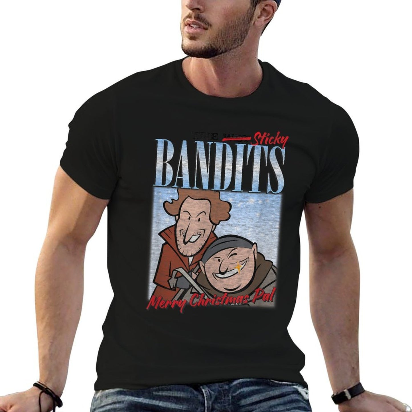 Home Alone Sticky Bandits Christmas Cartoon  Lightweight T-Shirt