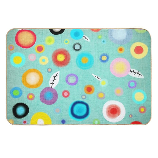 Colorful Happy Circles  Eco-Friendly Bath Mat