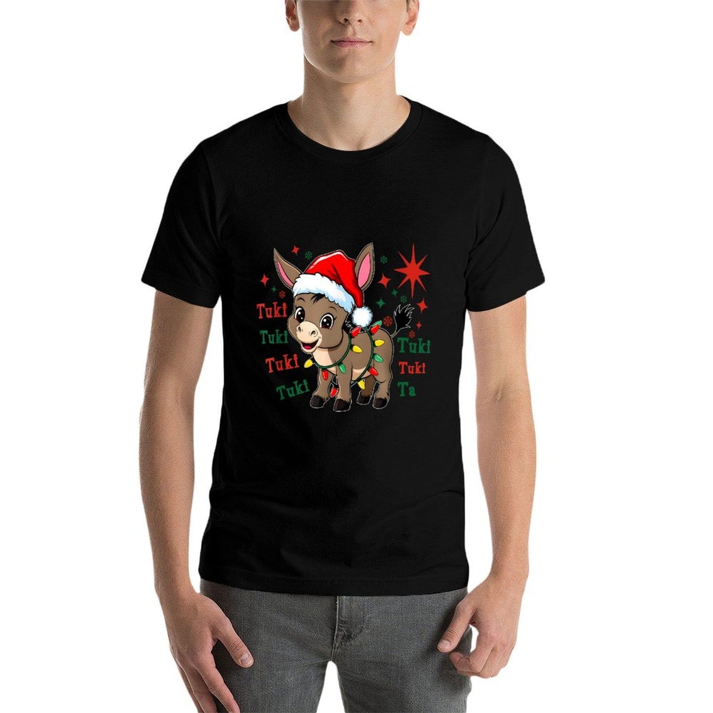 Feliz Navidad Mexican, Tuki Tuki Donkey, Mexican Christmas  Cotton T-Shirt