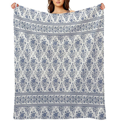 Grandma’s Blue Room Plush Throw Blanket