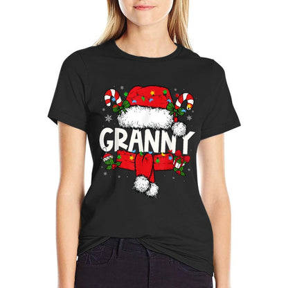 Granny Christmas Pajama Santa Claus Family Matching Grandma  Soft T-Shirt