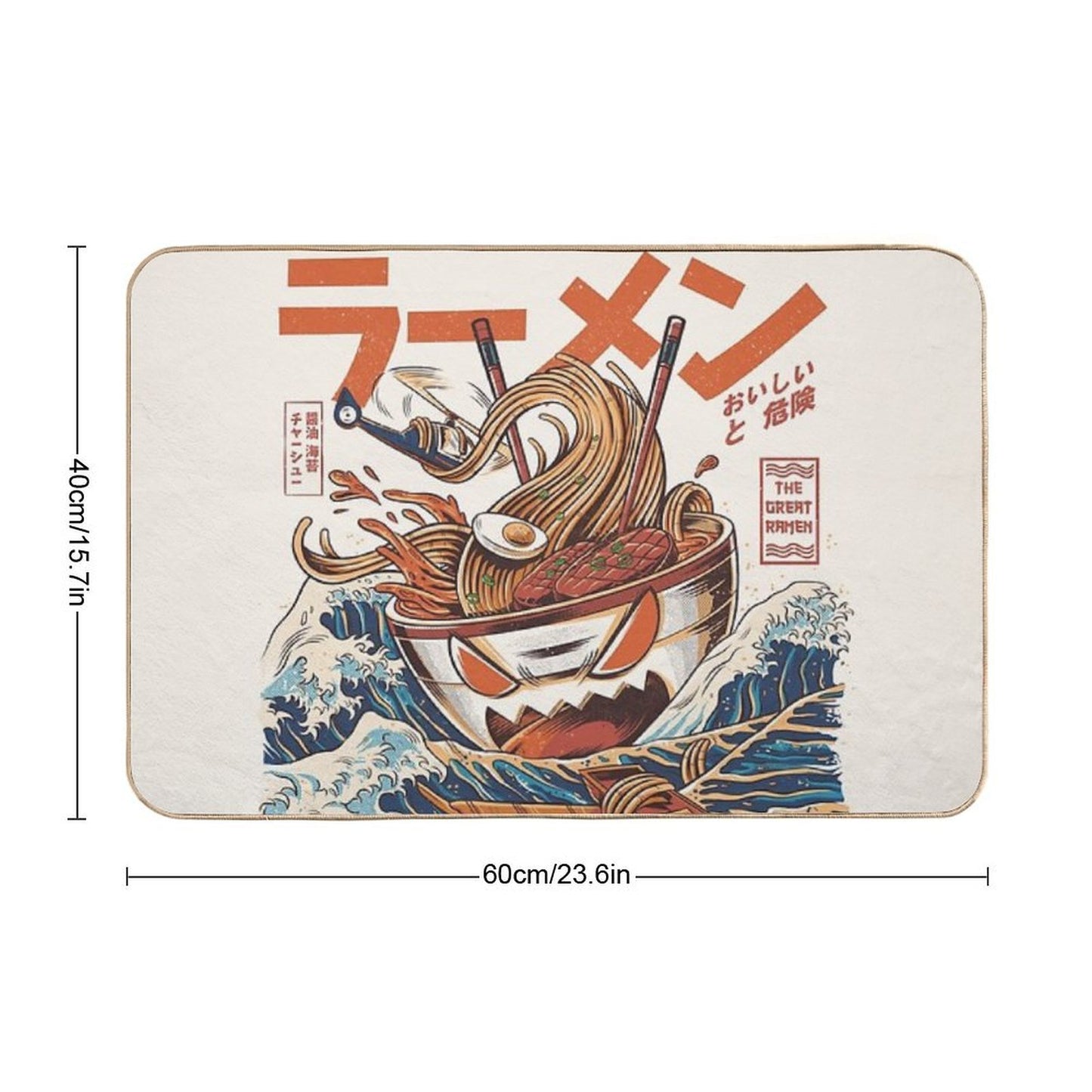 The Great Ramen Off Kanagawa  Stain-Proof Bath Mat