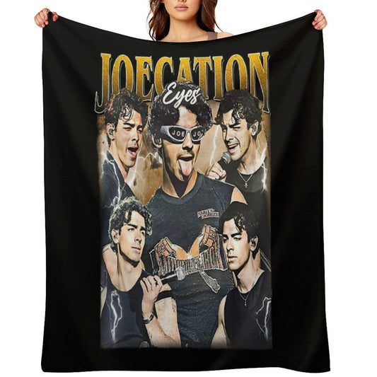 Joecation Eyes Fan Shirt, Joe Inspired Vintage Tee, Pop Star Aesthetic Shirt Versatility Throw Blanket