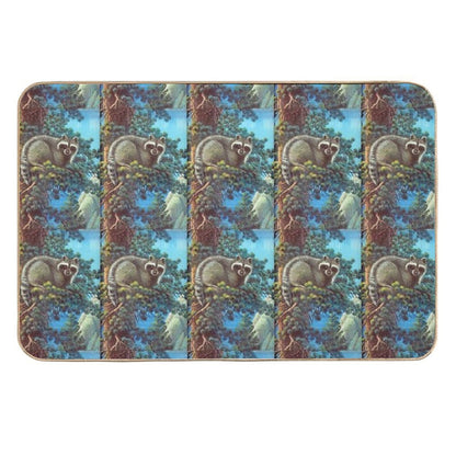 Treed Raccoon Lake Tahoe  Non-Slip Bath Mat
