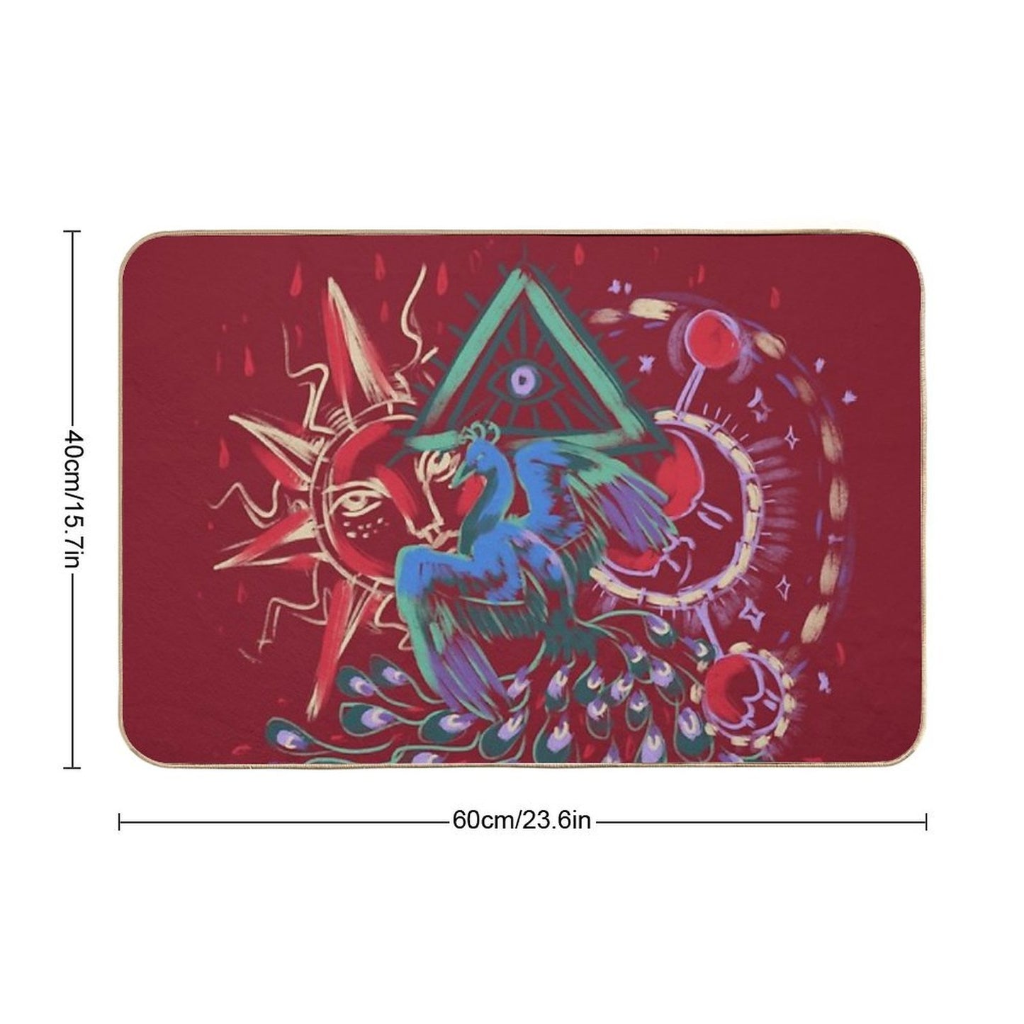 Mollymauk Back of Coat Grunge Style  Absorbent Bath Mat