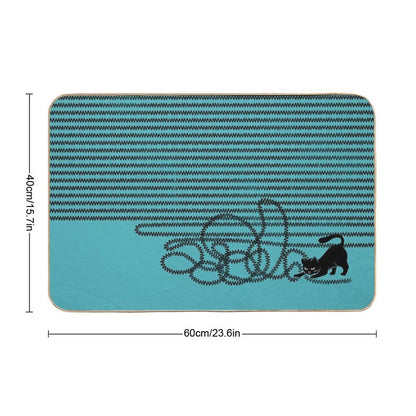 Unravel (in Blue)  Non-Slip Bath Mat