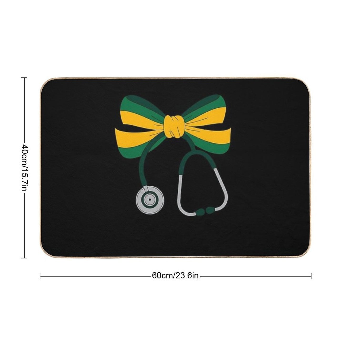 Jamaican Coquette Nurse Bow Jamaica Flag Jamaican Nurse  Eco-Friendly Bath Mat