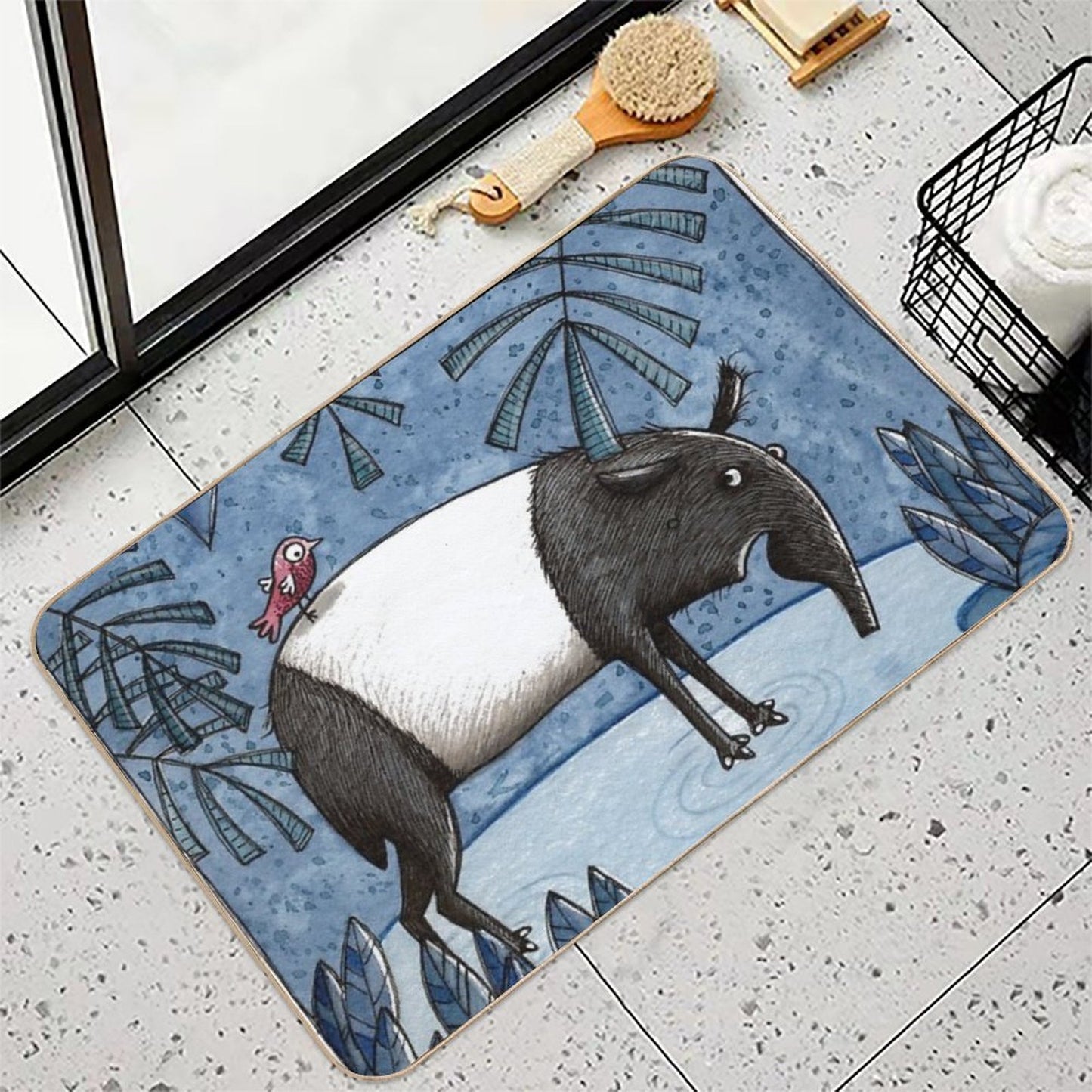 Welcome To The Jungle - Tapir - Schabrackentapir  Slip-Resistant Bath Mat