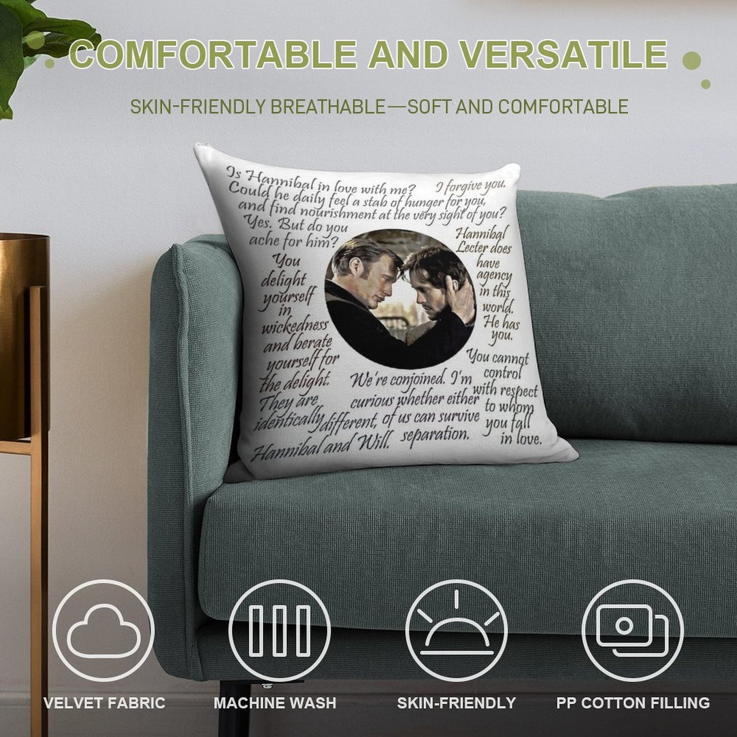 Hannigram Quotes Soft Gift Ready Throw Pillow