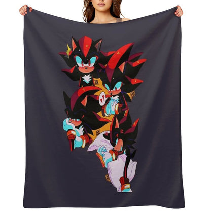 Mens Best Shadow The Hedgehog Cute Gifts Multi-functional Throw Blanket