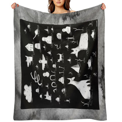 Celebrating The End Together in The Good Time Swamp Travel-friendly Throw Blanket