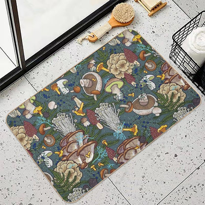 Mushroom Forest  Easy Maintenance Bath Mat