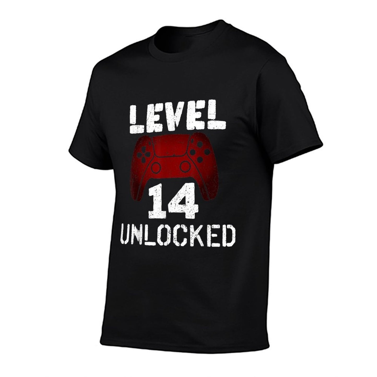 Level 14 Unlocked Funny Video Gamer 14th Birthday  Trendy Pattern T-Shirt