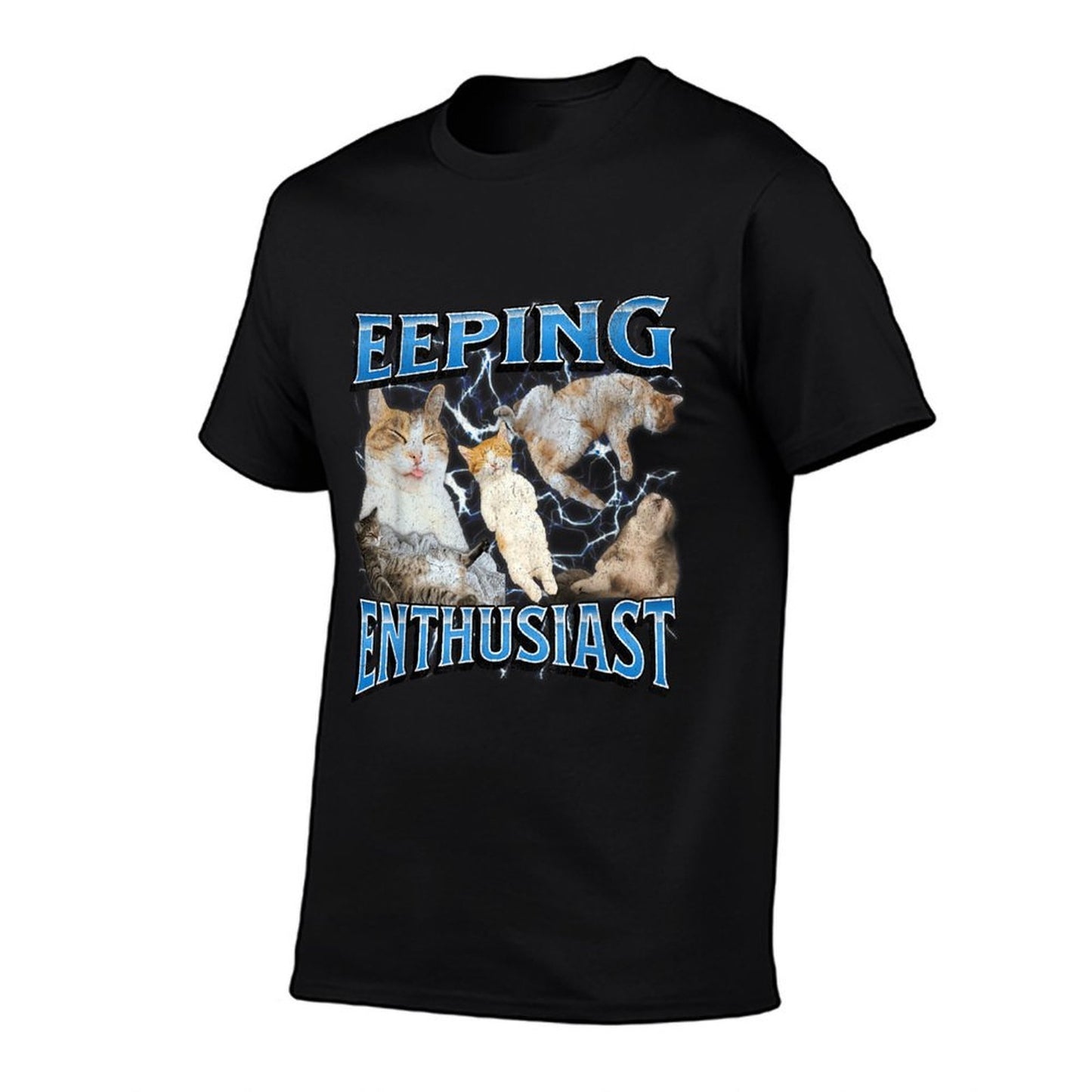 Eeping Enthusiast Funny Eepy Cat Meme Bootleg Graphic  Relaxed-fit T-Shirt