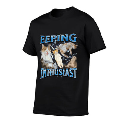 Eeping Enthusiast Funny Eepy Cat Meme Bootleg Graphic  Relaxed-fit T-Shirt