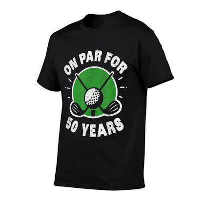 On Par For 50 Years Funny Golfing 50th Birthday Party Outfit  Durable T-Shirt