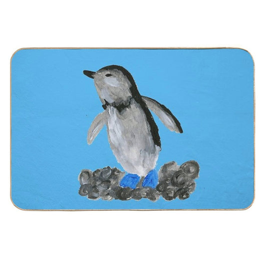 Penguin Blue Foot Durable Bath Mat