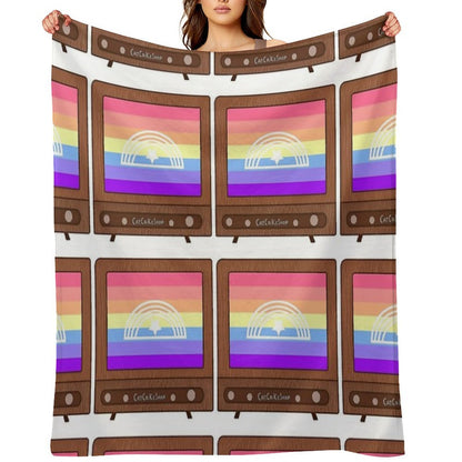 TV Glowing in Xenogender Colors Versatility Throw Blanket