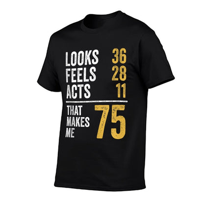 75 Year Old 75th Birthday  Oversized Silhouette T-Shirt