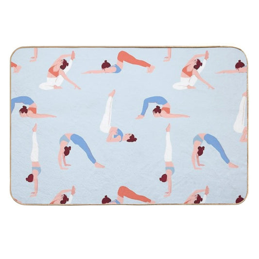 Doing Yoga Girls  Rapid-Drying Bath Mat