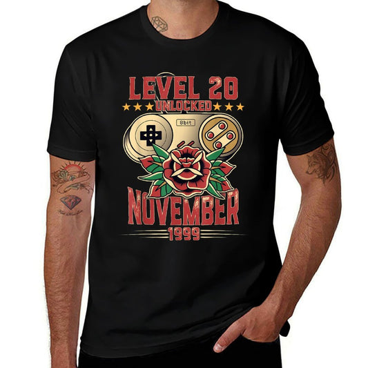 Level 20 20th Birthday T-shirt Gift Gamer November 1999  Affordable Price T-Shirt