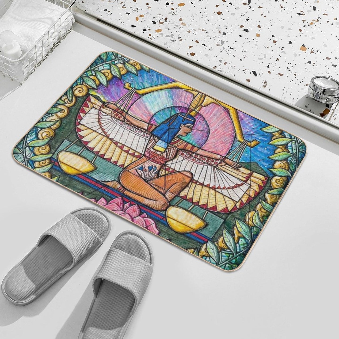Libra's Balance The Weight of Justice  Rapid-Drying Bath Mat