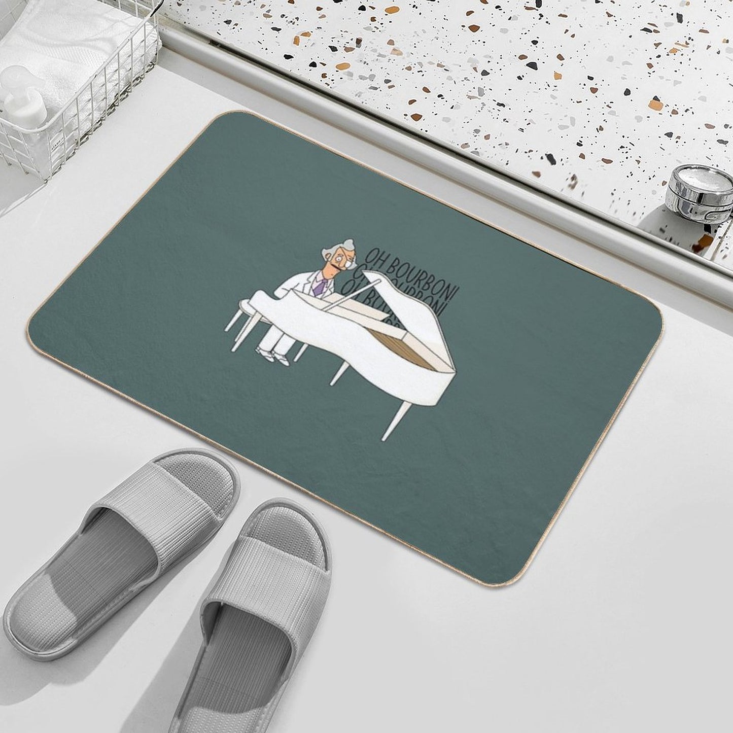 Mr Fischoeder Oh Bourbon  Fade-Resistant Bath Mat
