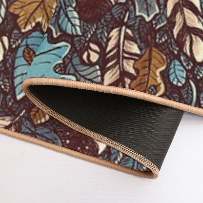 Leaves Color Blue  High-Traffic Bath Mat