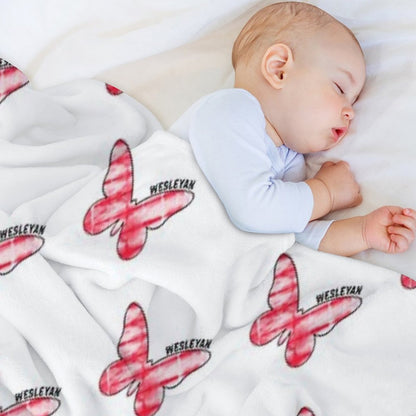 Wesleyan Butterfly Versatility Throw Blanket