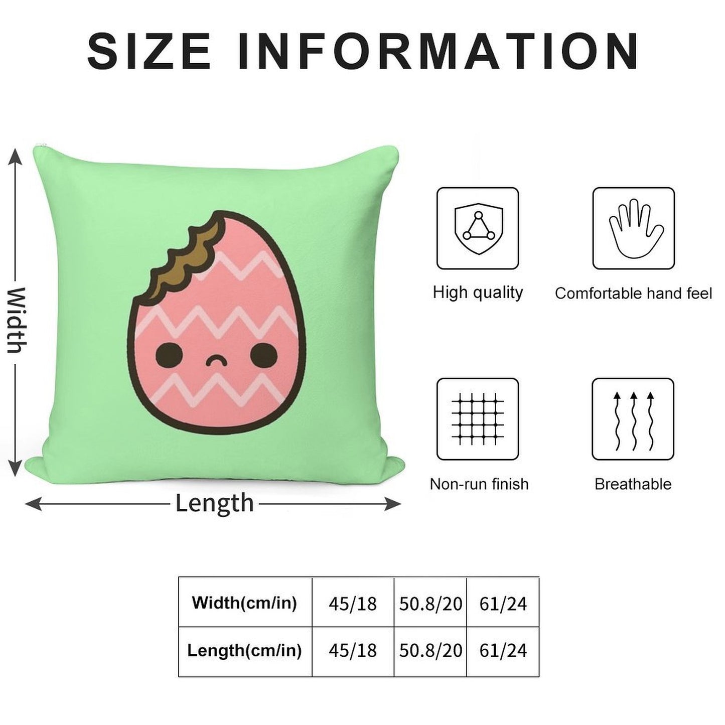 Sad Easter Egg Soft Fade-Resistant Throw Pillow