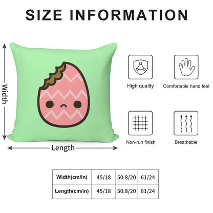 Sad Easter Egg Soft Fade-Resistant Throw Pillow