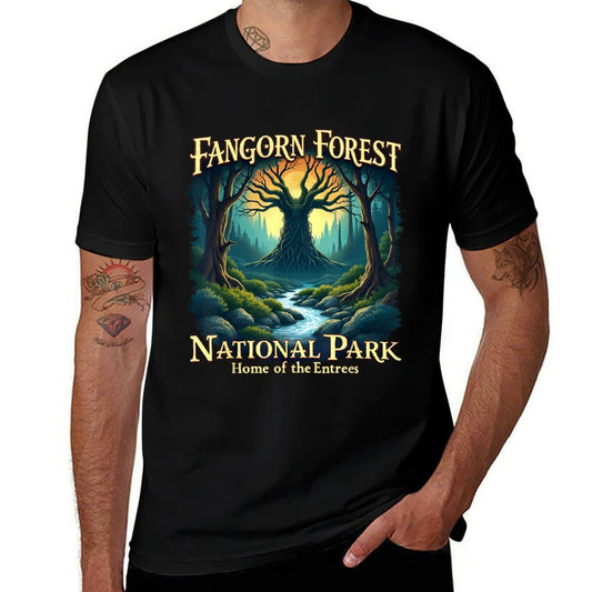 Vintage Fangorn Forest National Park Home Entrees  Odor-resistant T-Shirt