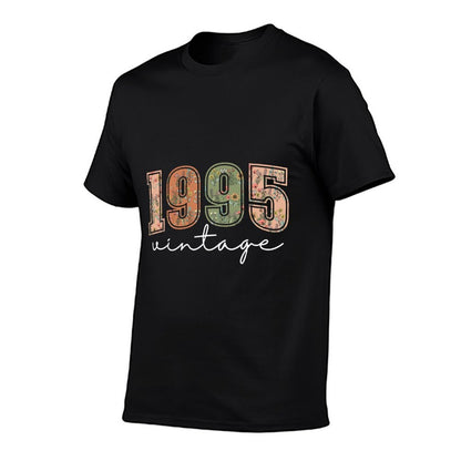 30 Years Old Vintage 1995 30th Birthday Wildflower Women  Cotton T-Shirt