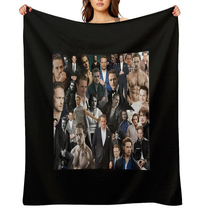 Sam Heughan Velvety-soft Throw Blanket
