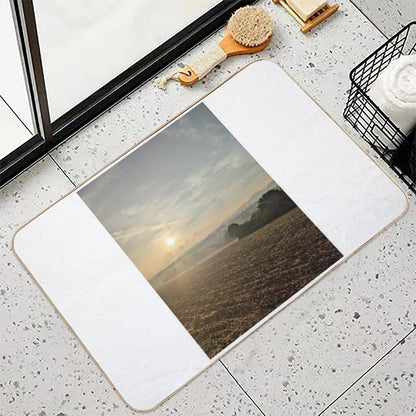 Sunrise over The Swabian Alb  Slip-Resistant Bath Mat